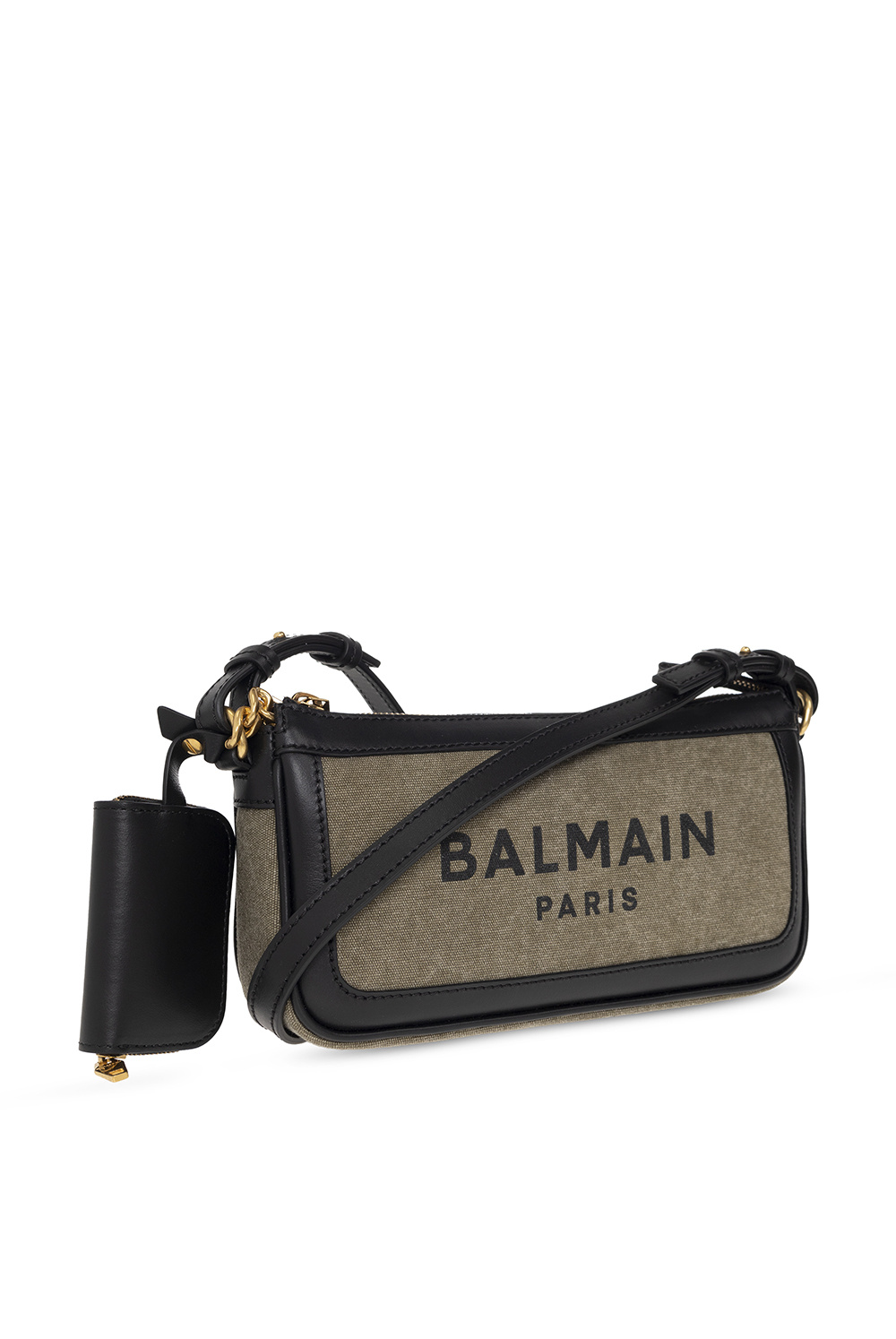 Balmain☆VIP価格  B-Armyロゴ刺繍トップハンドルバッグ Balmain B-Army ハンドバッグ S | ニュートラル | FARFETCH JP